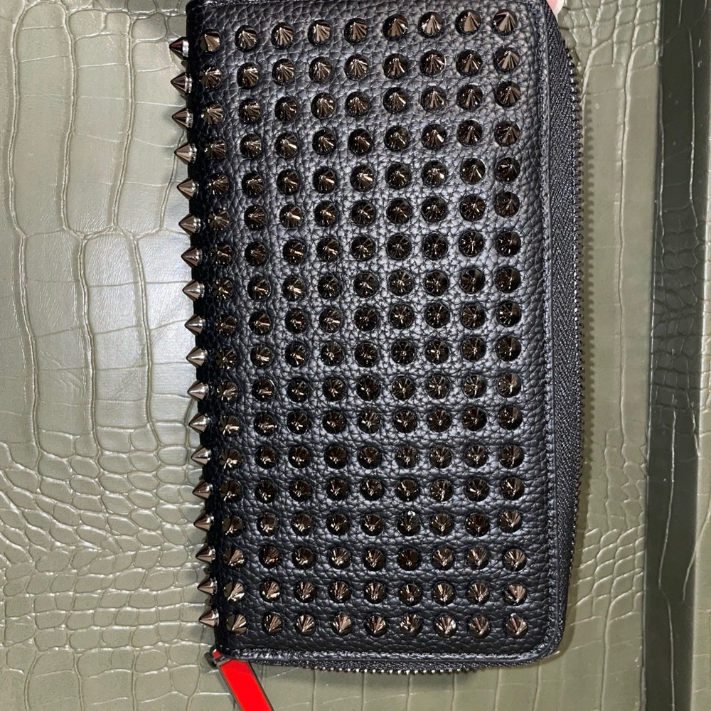Christian Louboutin Black Studded Wallet